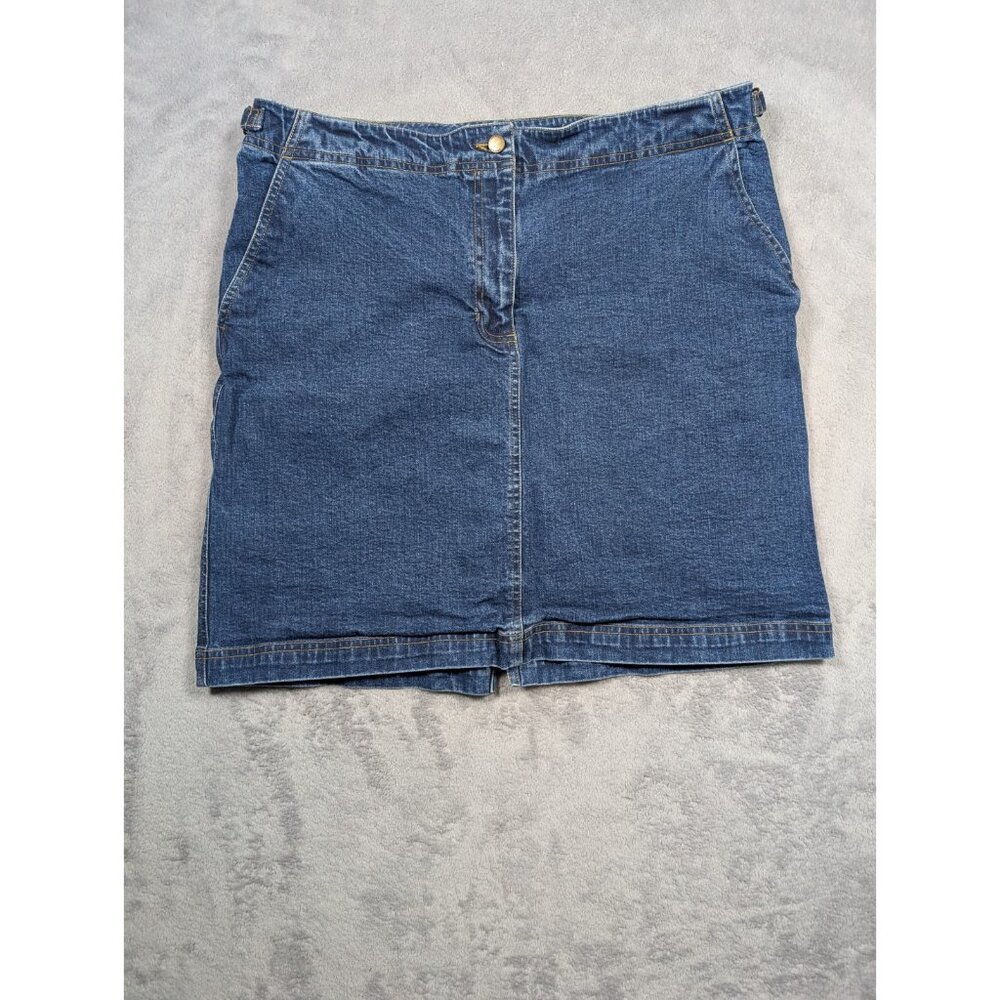 Lauren Jeans Co Ralph Lauren Denim Skirt Womens Size 14 Stretch Y2k Retro Preppy